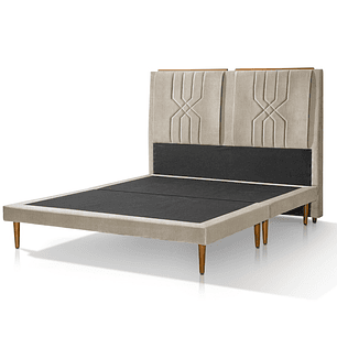 Cama Astro 2 Plazas Beige