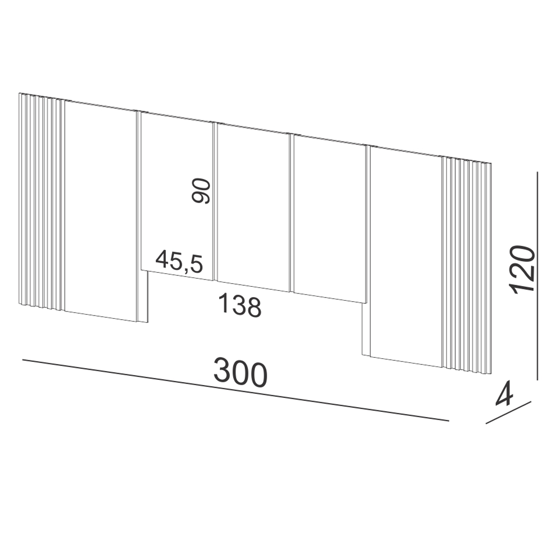 Set de Respaldo Off White Castaño Tw185 +  2 veladores 141 2CM Castaño off white 4