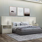 Set de Respaldo Off White Tw185 +  2 veladores 140 Off White - Miniatura 1