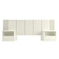 Set de Respaldo Off White Tw185 +  2 veladores 140 Off White - Miniatura 2