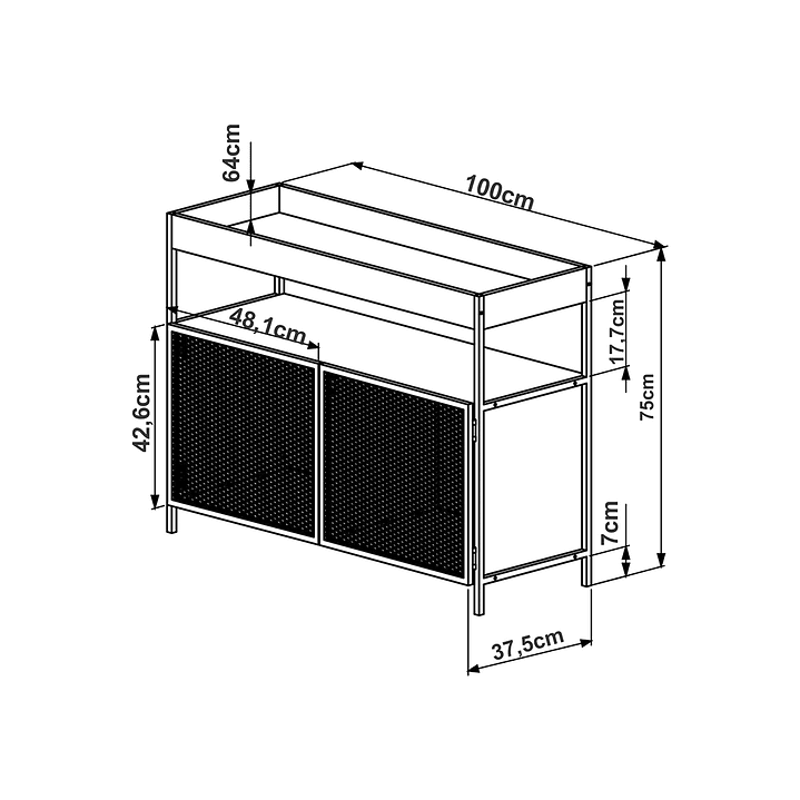 Buffet Bar Steel York 27899 4