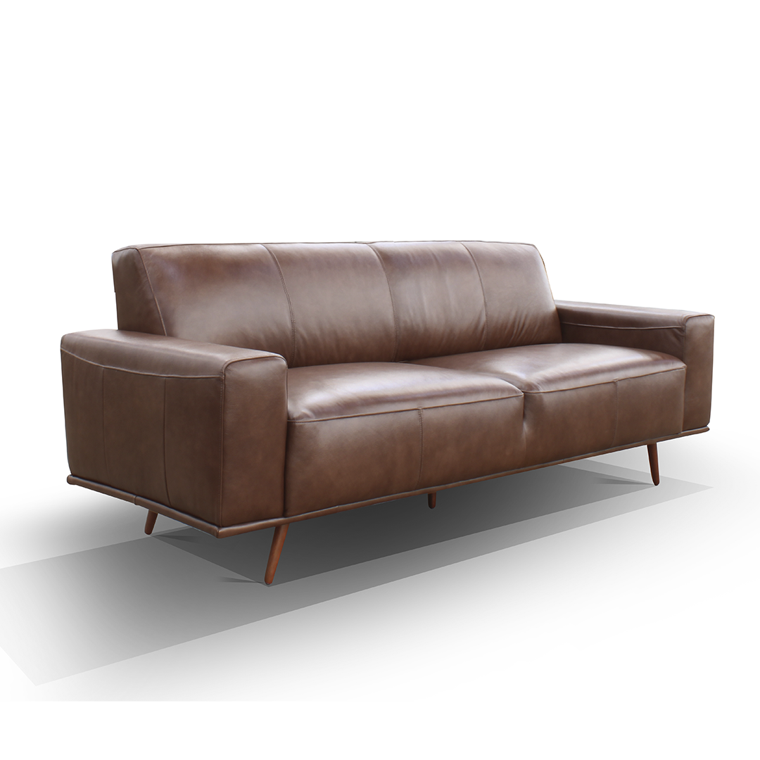 Sofá 2040 Chocolate 100% Cuero 3Cuerpos 2