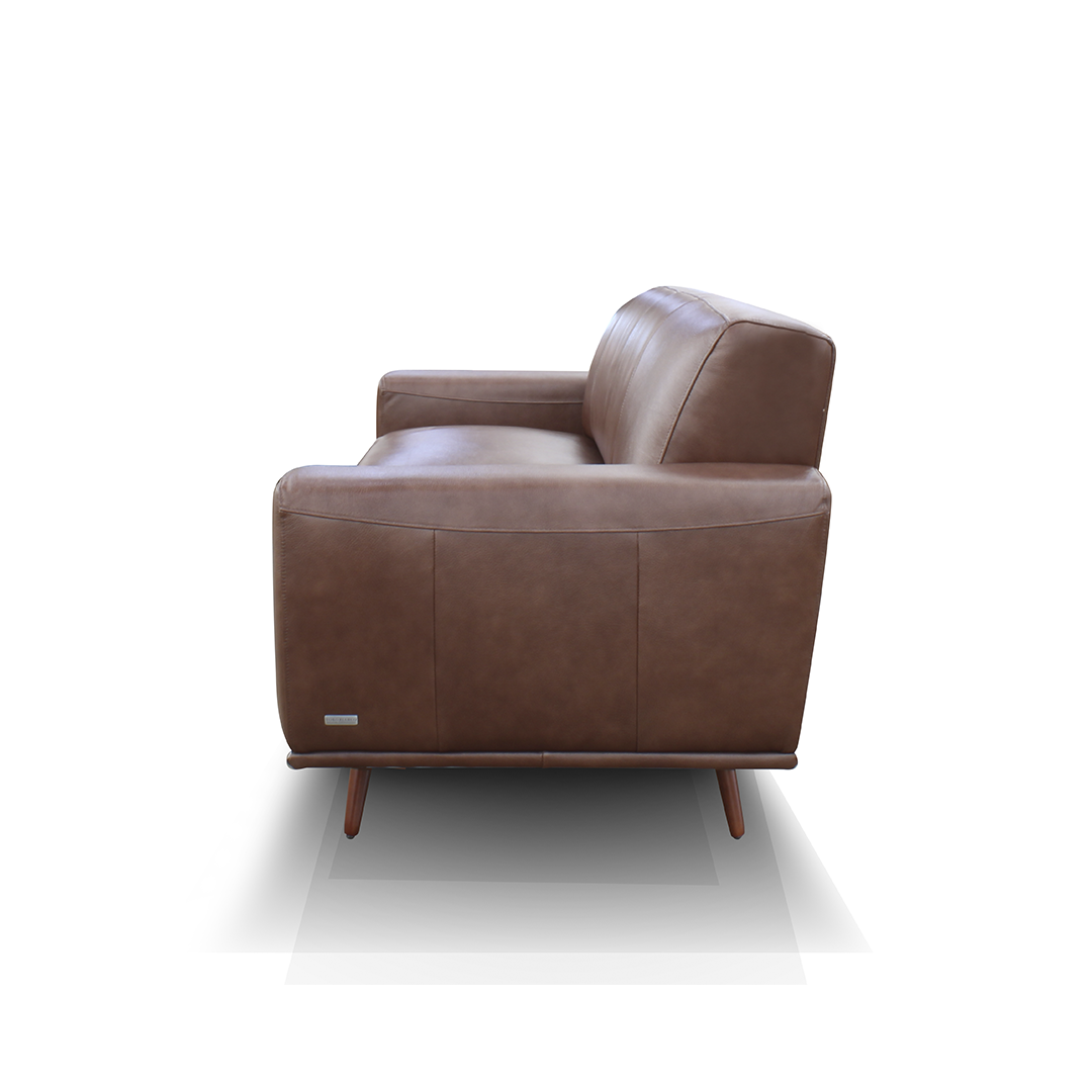 Sofá 2040 Chocolate 100% Cuero 3Cuerpos 3