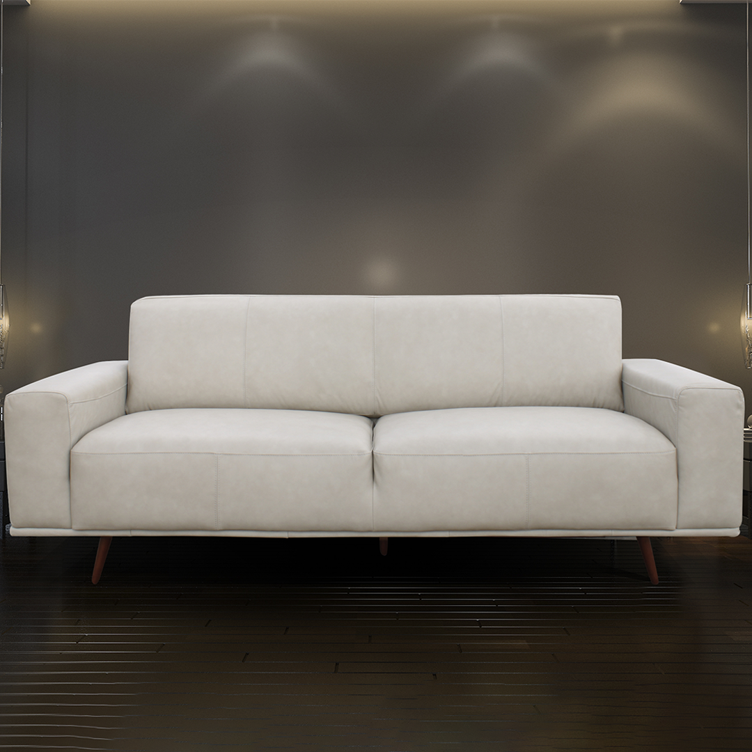 Sofá 2040 Gris 100% Cuero 3 Cuerpo 1