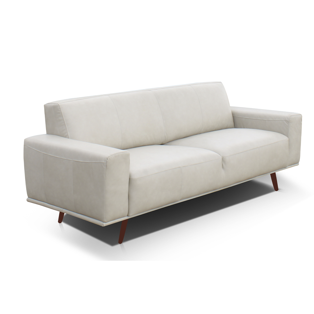 Sofá 2040 Gris 100% Cuero 3 Cuerpo 3