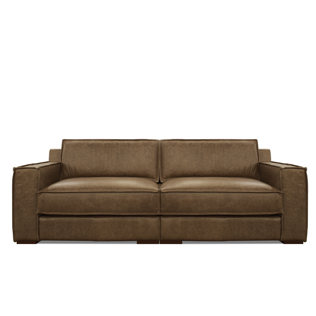 Sofá 3035 Capuccino 100% Cuero  3Cuerpo 2