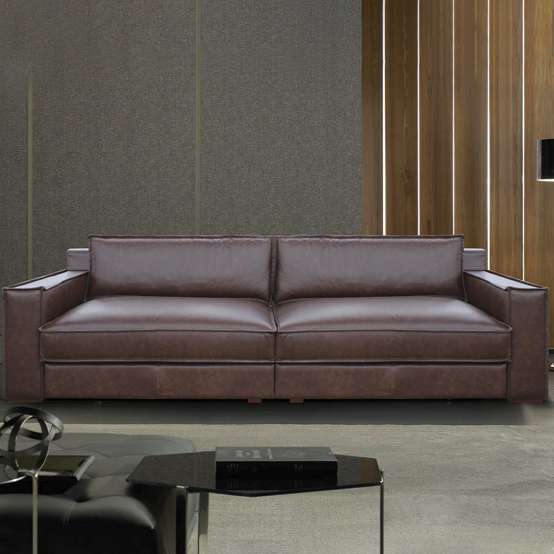 Sofá 3035 Toffee 100% Cuero  3Cuerpo 1