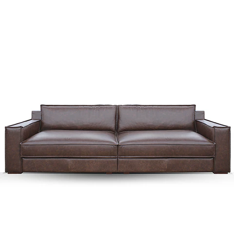 Sofá 3035 Toffee 100% Cuero  3Cuerpo