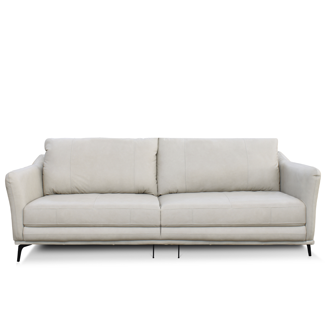 Sofá 3060 Gris 100% Cuero   2 Cuerp 2