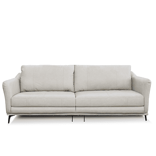 Sofá 3060 Gris 100% Cuero   2 Cuerp