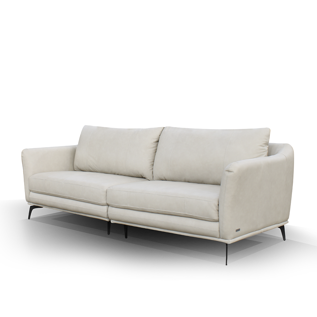 Sofá 3060 Gris 100% Cuero   2 Cuerp 3