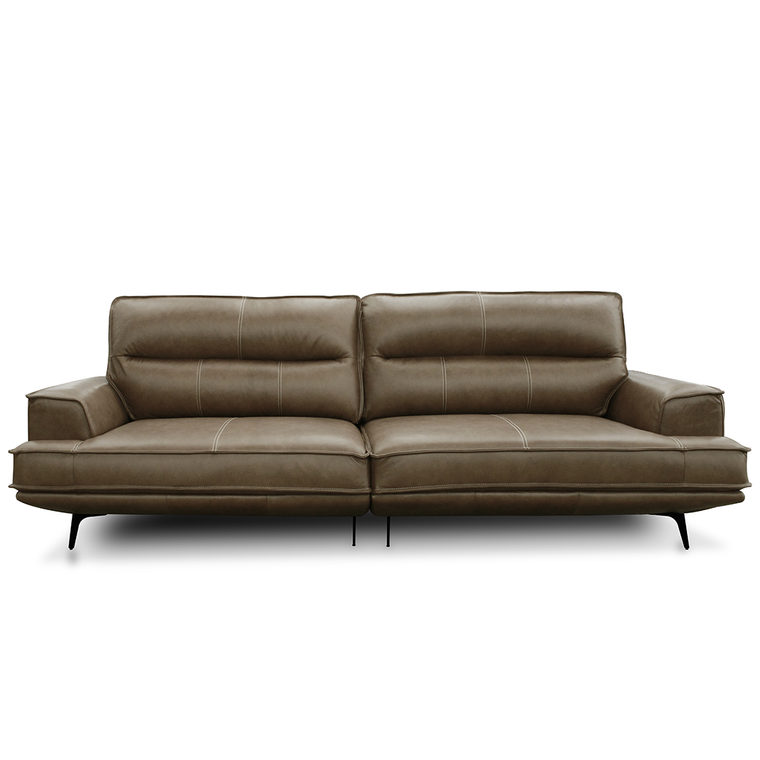 Sofá 3061 Capuccino 100% Cuero 2 Cuerpos 3