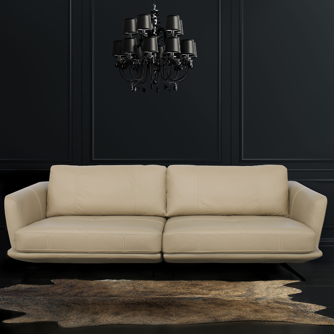 Sofá 3064 Kakhi 100% Cuero 2 Cuerpo 1