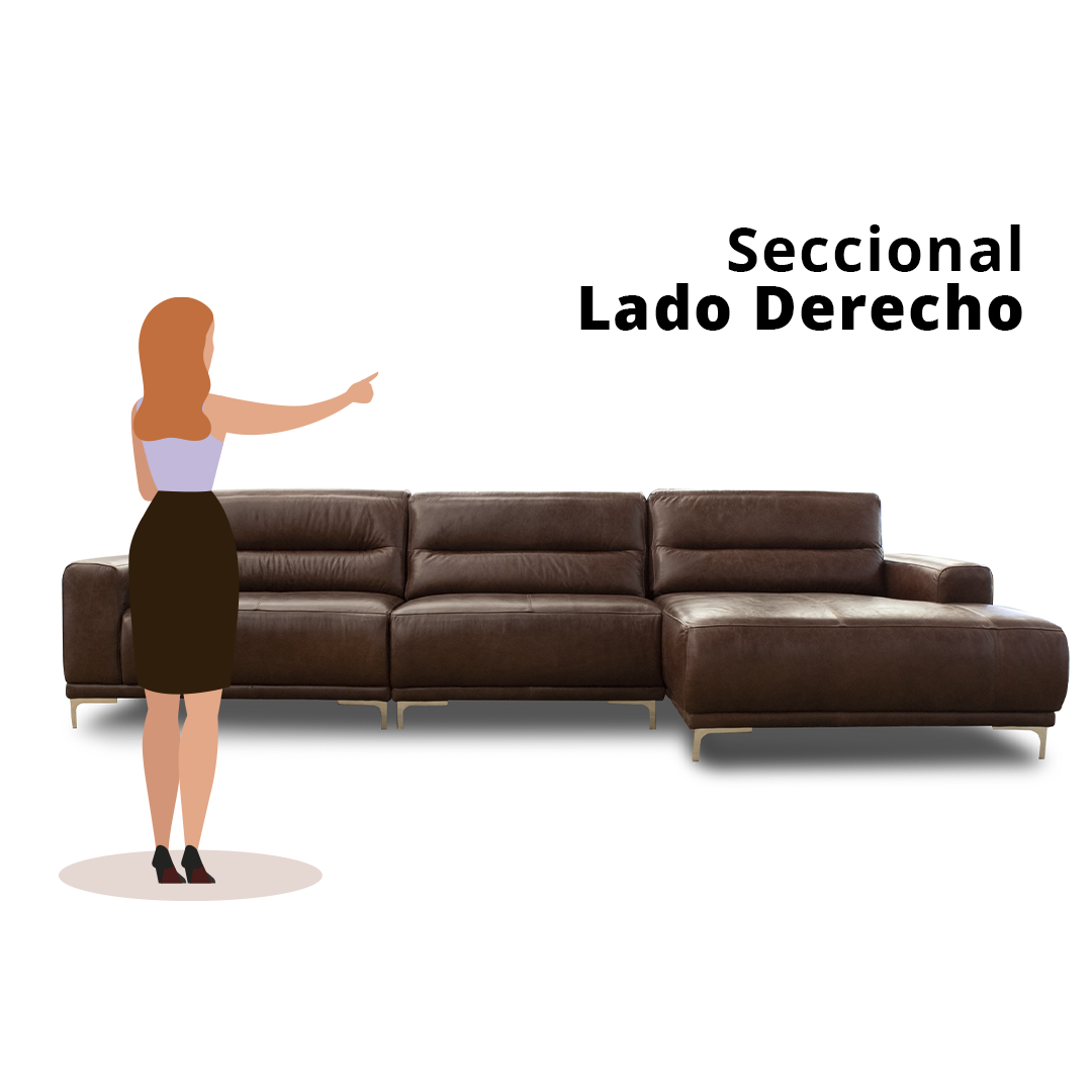 Sofá 3025 Toffee 100% Cuero 3 Cuerpos 5