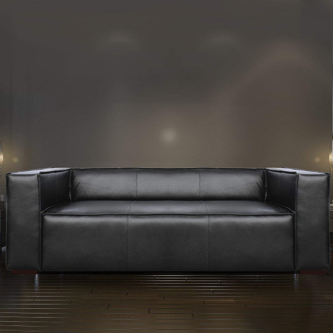 Sofá Aramís Negro 100 Cuero