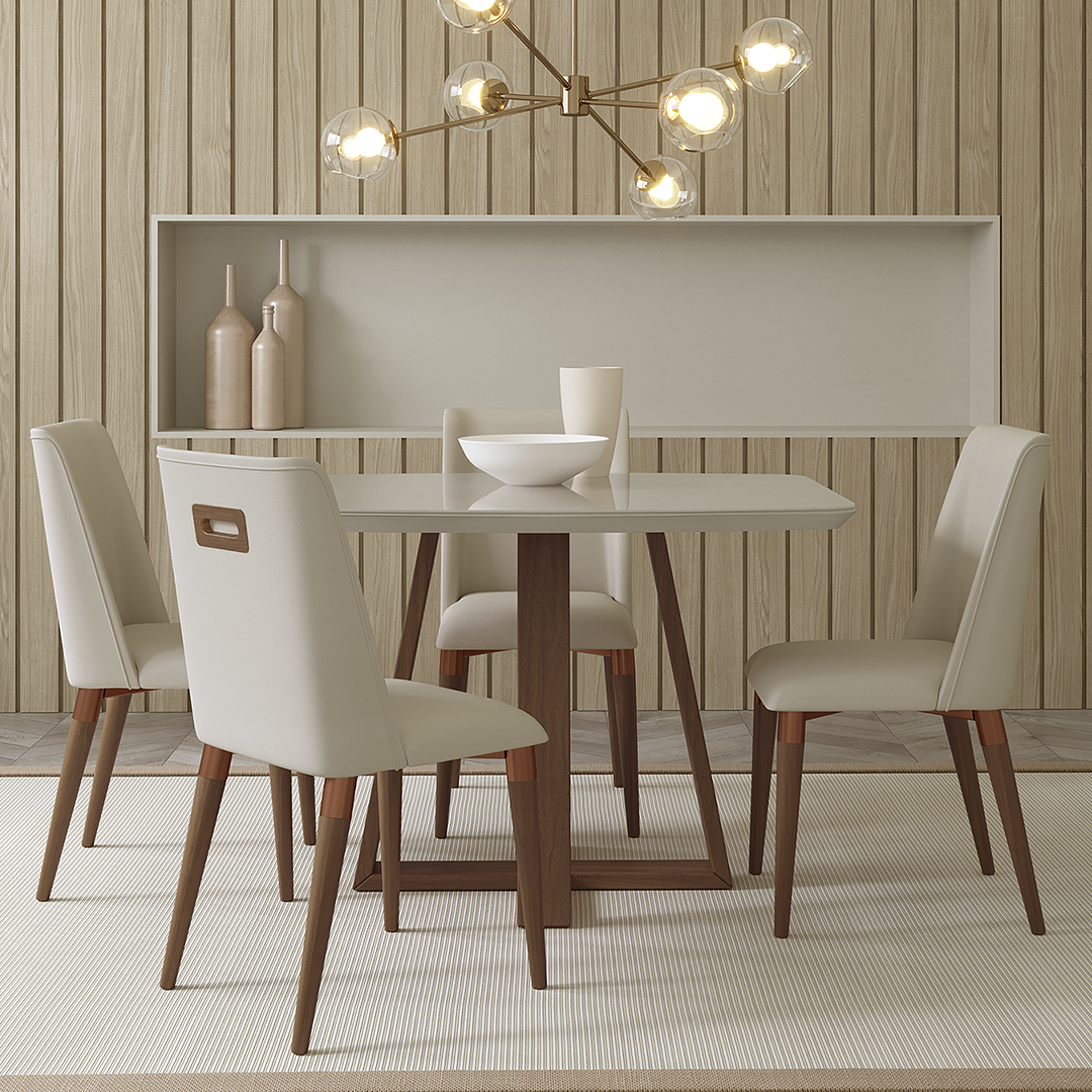 Comedor 1.2 Bennet Off white 4 sillas Thyra Linked 02 - Image 1