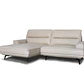 Sofa 3061 + Chaise Gris 100% Cuero - Miniatura 1