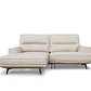 Sofa 3061 + Chaise Gris 100% Cuero - Miniatura 2