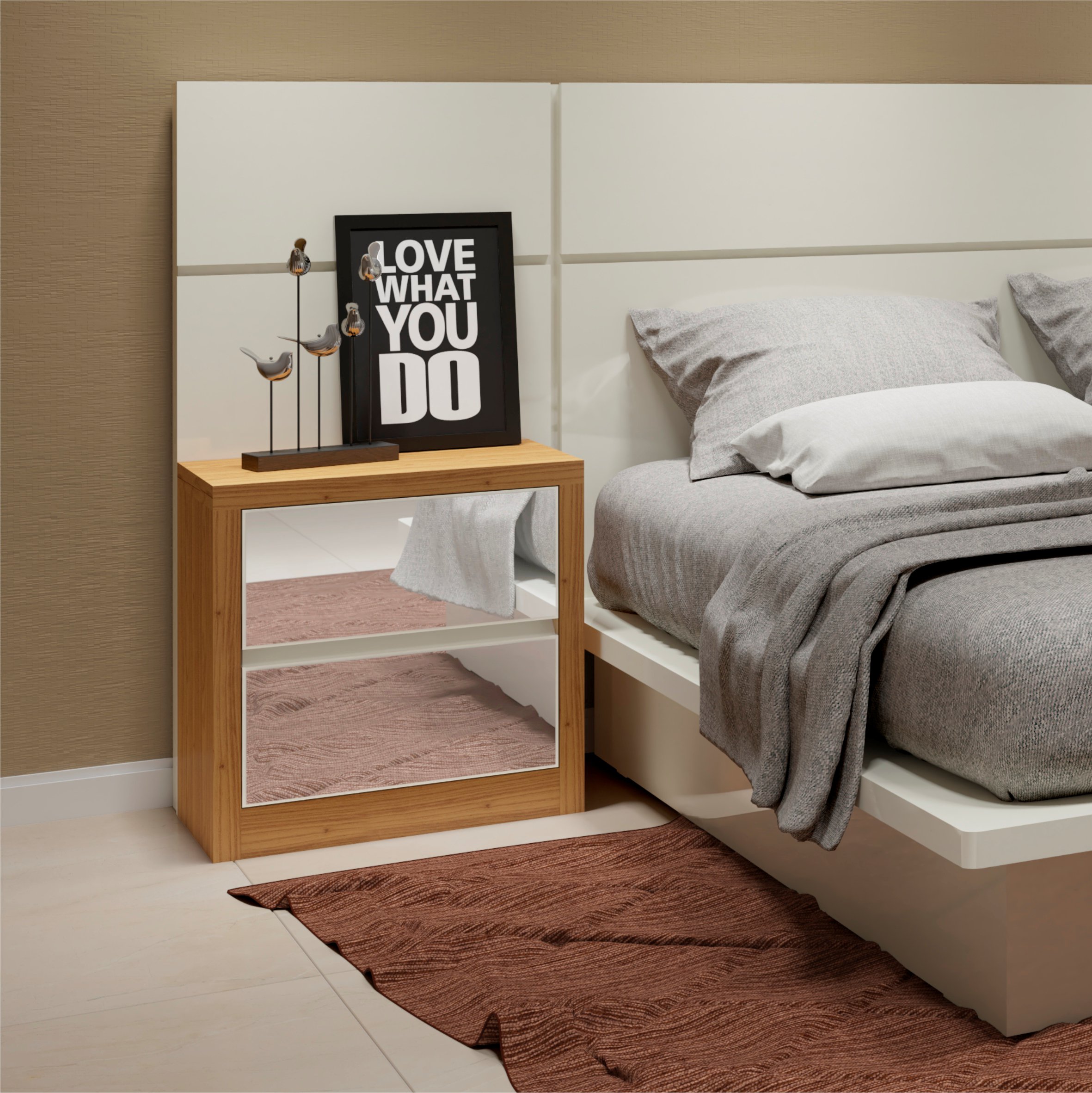 Velador Tw141 Espejado Castaño 2