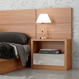 Velador Tw140 1C Espejado Castaño