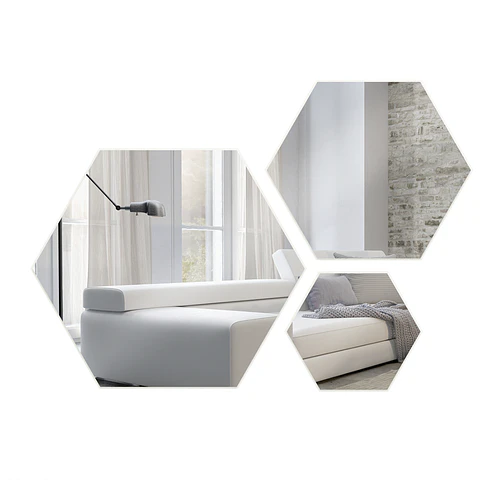 Set De Espejos Paine Es13 Hexagono Off White