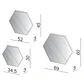 Set De Espejos Paine Es13 Hexagono Off White - Miniatura 4