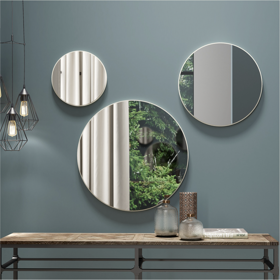 Set De Espejos Rucue Es15 Redondo Off White 1