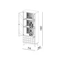 Vitrina Geo Led C712 Off White Castaño - Miniatura 3