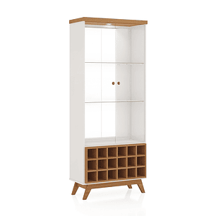 Vitrina Led C712 Off White Castaño