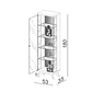 Vitrina Geo Led C715 Off White Castaño - Miniatura 3
