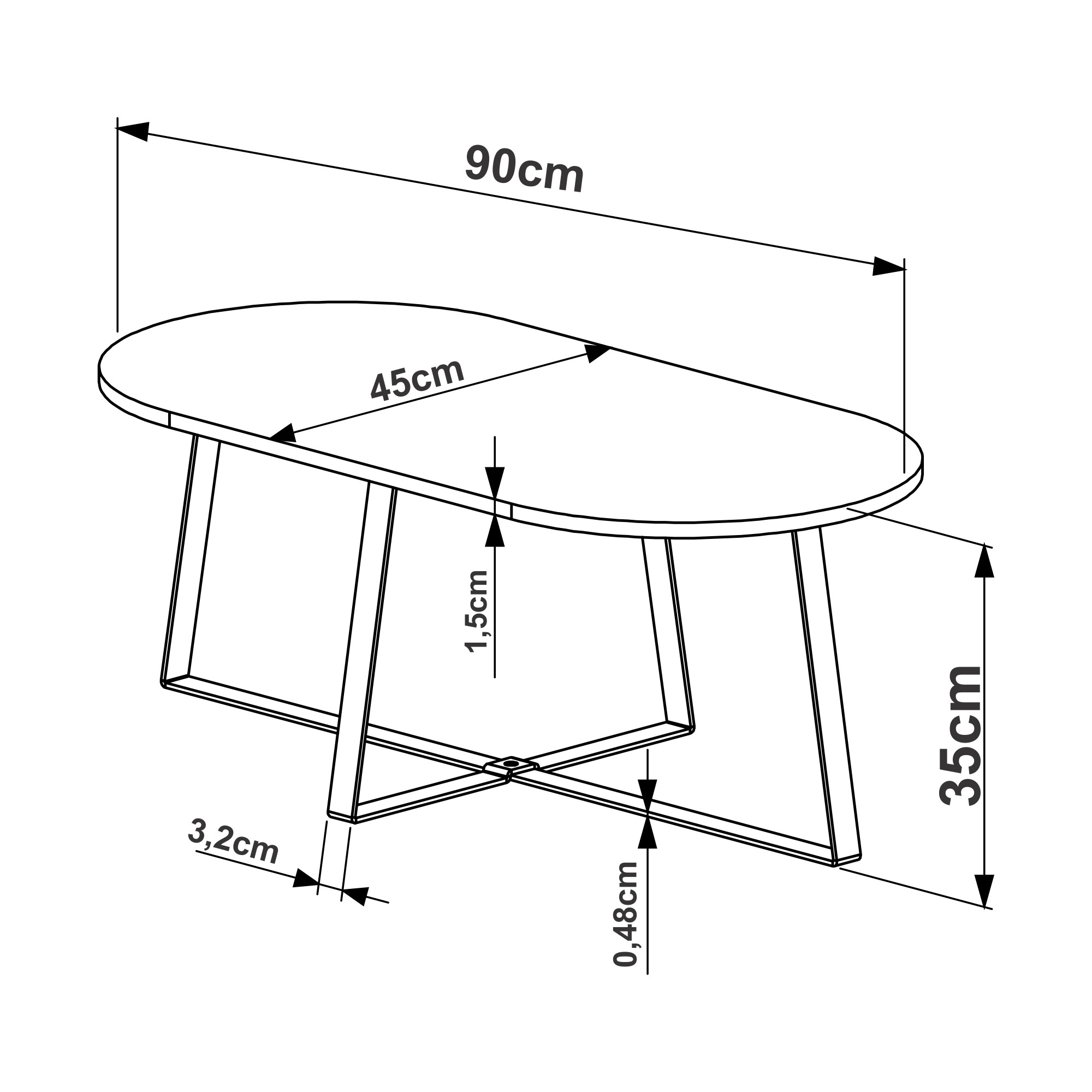 Mesa de Centro Luna Black / 27941 3