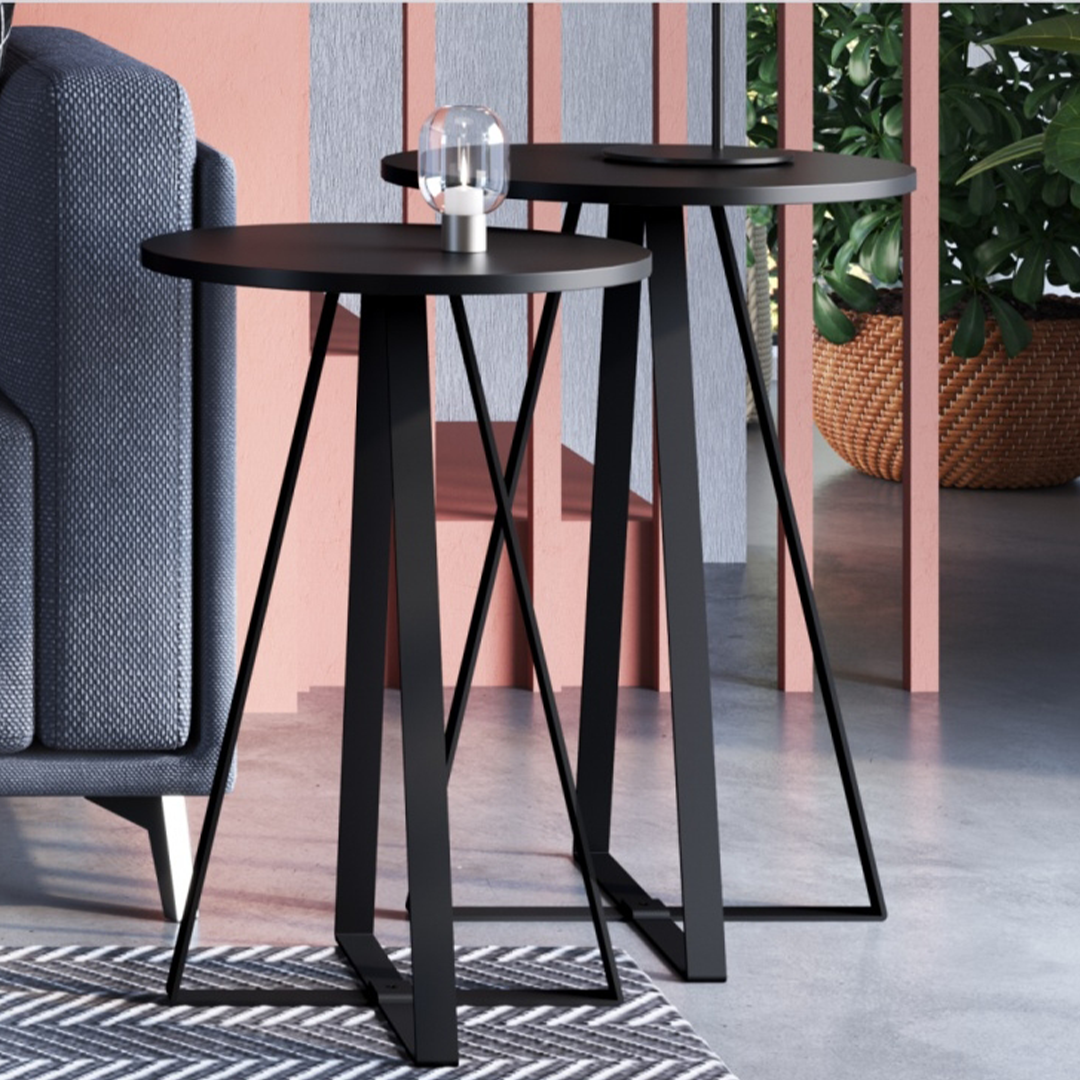 Mesas Laterales Luna Black / 27939 - 27940 1