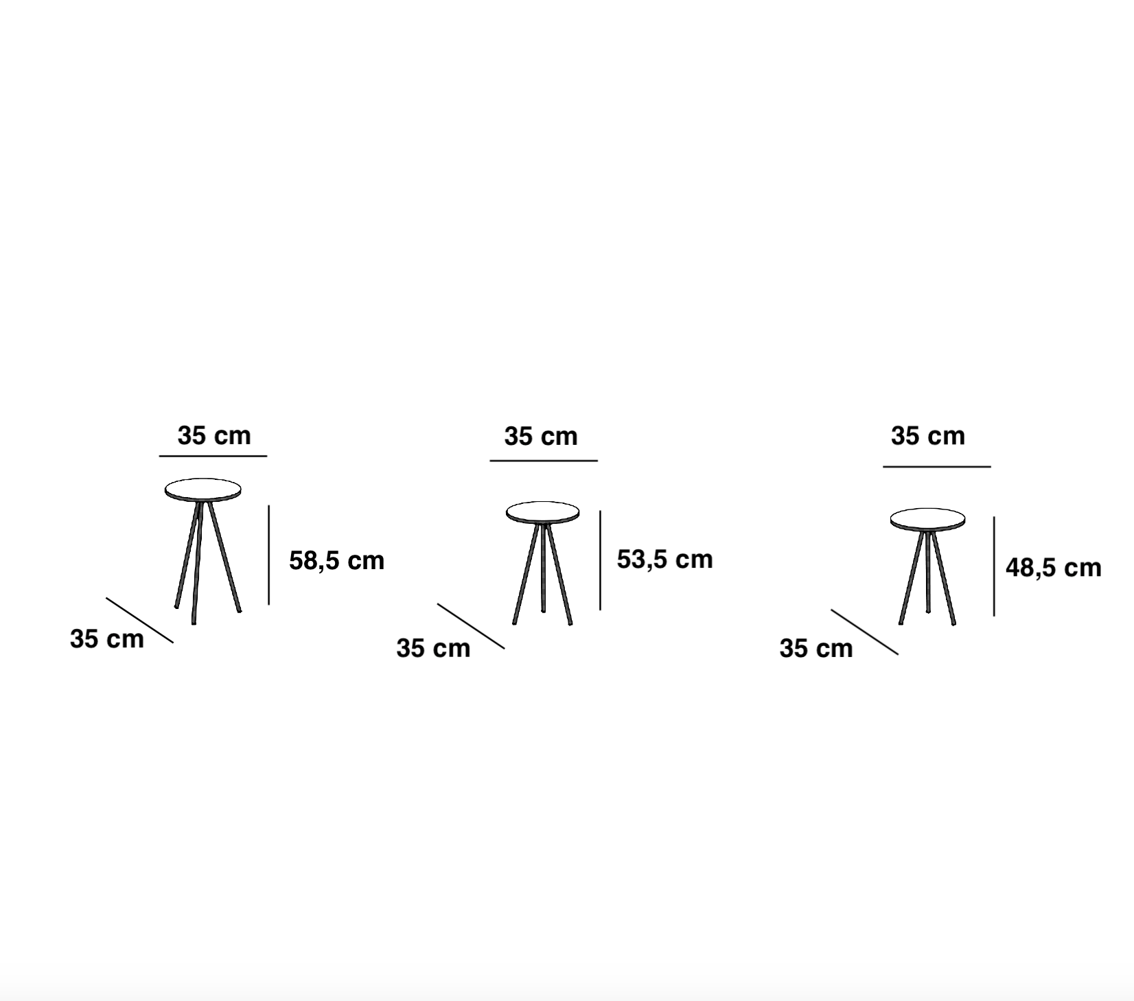 Mesas Laterales Sol Black / 27942 - 27943 - 27944 2