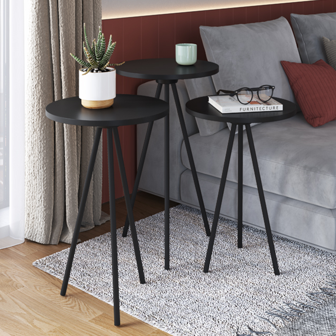 Mesas Laterales Sol Black / 27942 - 27943 - 27944 1