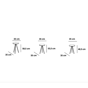 Mesas Laterales Sol Natural / 27942 - 27943 - 27944