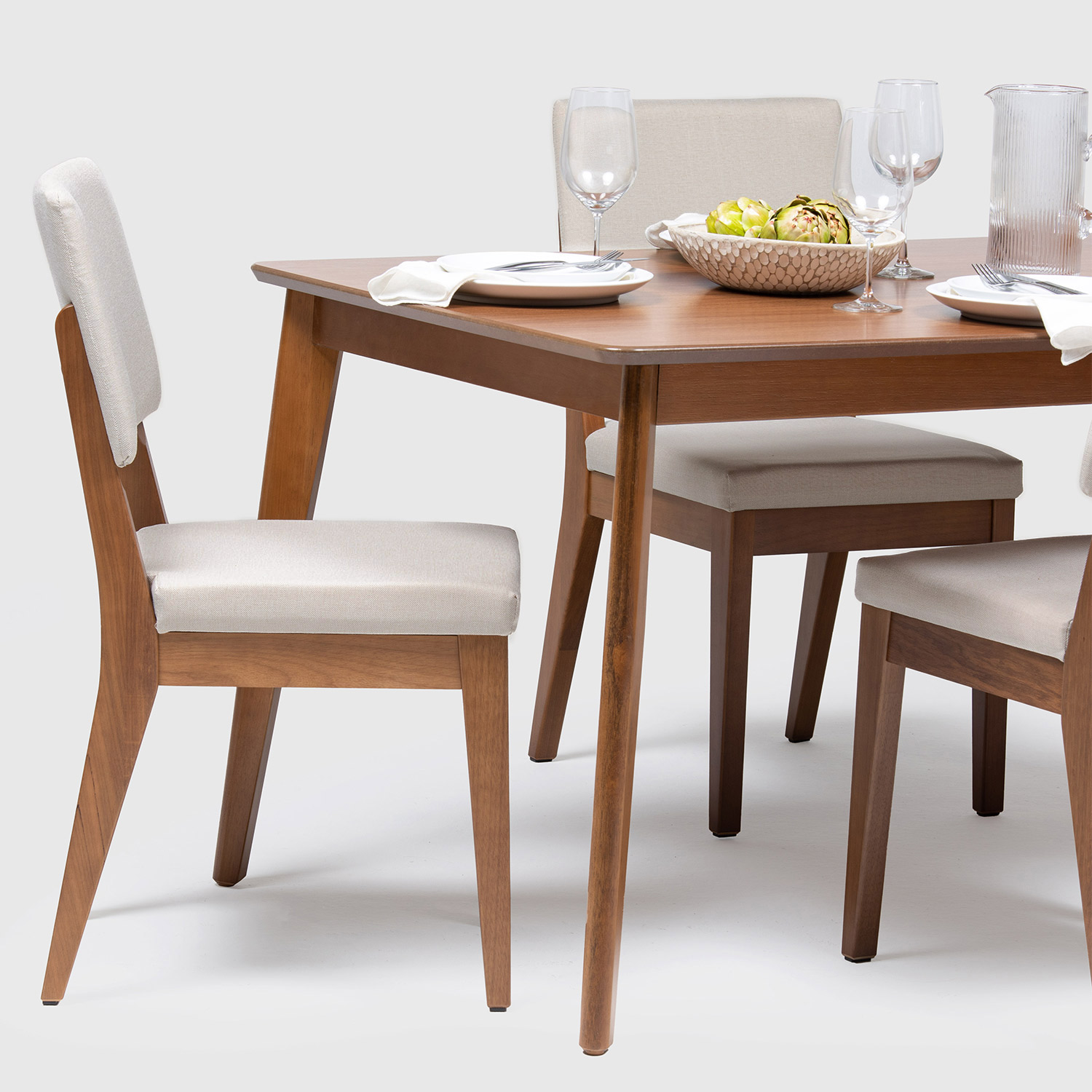 Comedor 1.35 Olive Natural + 4 sillas Ella 2