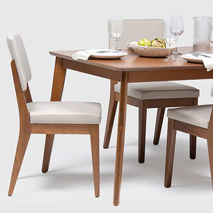 Comedor 1.35 Olive Natural + 4 sillas Ella