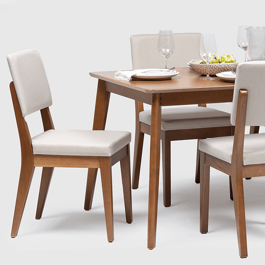 Comedor 1.8 Olive Natural + 6 sillas Ella