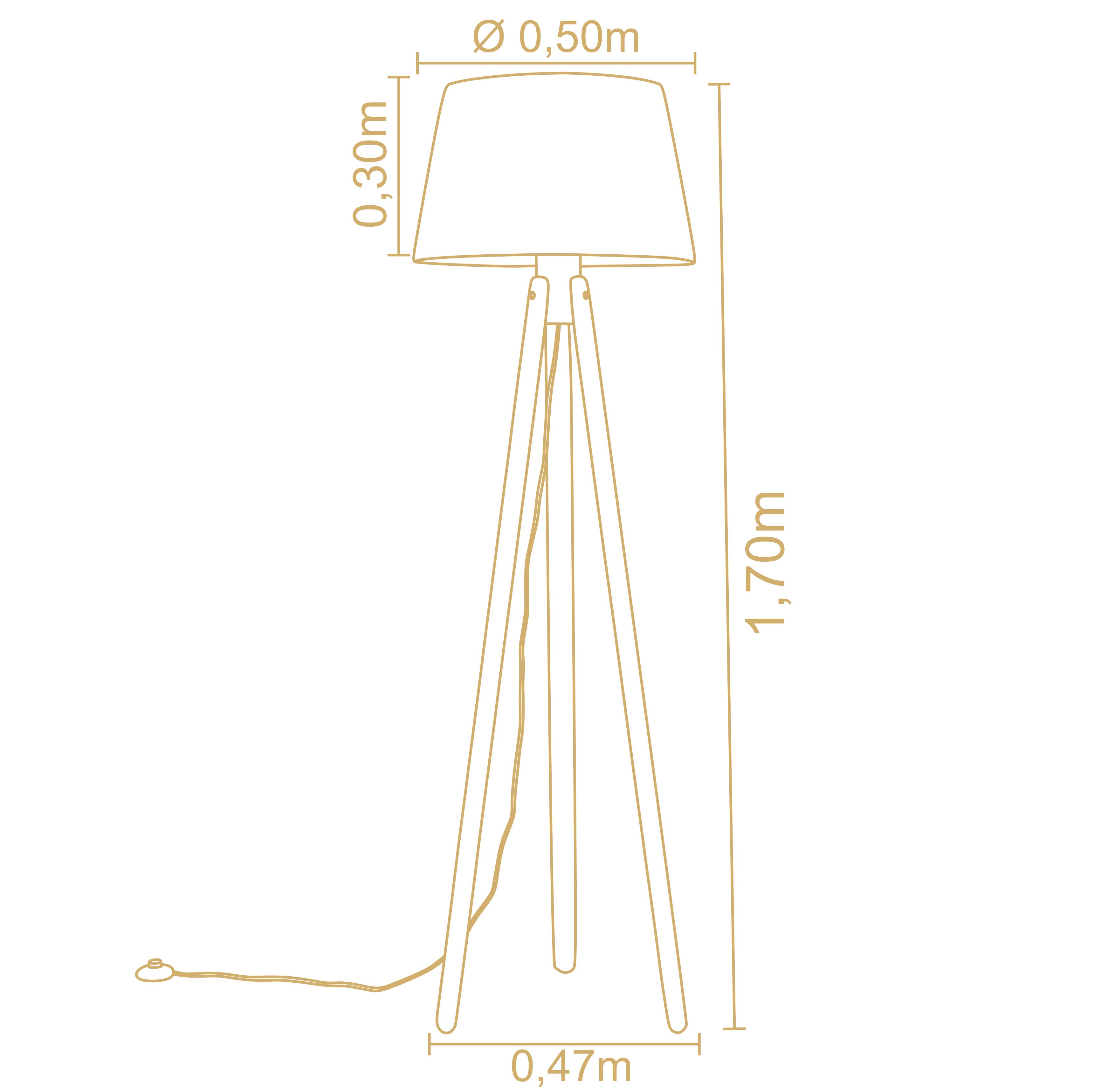 Lampara De Pie Economy Tripe 2963Ct/83 3