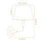 Lampara De Muro Standard 3027Ct/83 - Miniatura 3