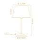 Lampara De Velador Slim Medium Pantalla Algodón Crudo 3039Ct/83 - Miniatura 3