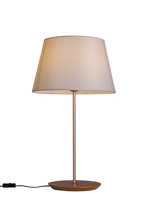 Lampara Velador Slim Extra Large Pantalla Algodón Crudo 3041Ct/83