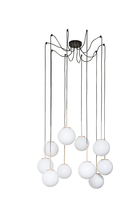Lampara Cascada Milky 10 Esferas  3164Ct