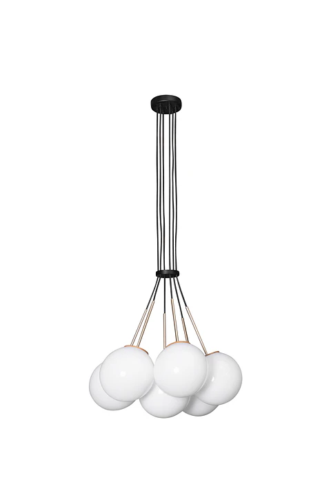 Lampara Colgante Milky 6 Esferas  3138Ct