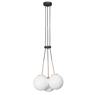 Lampara Colgante Milky 3 Esferas 3154Ct