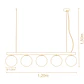 Lampara Colgante Milky Linea 5 Esferas 3173Ct - Miniatura 3