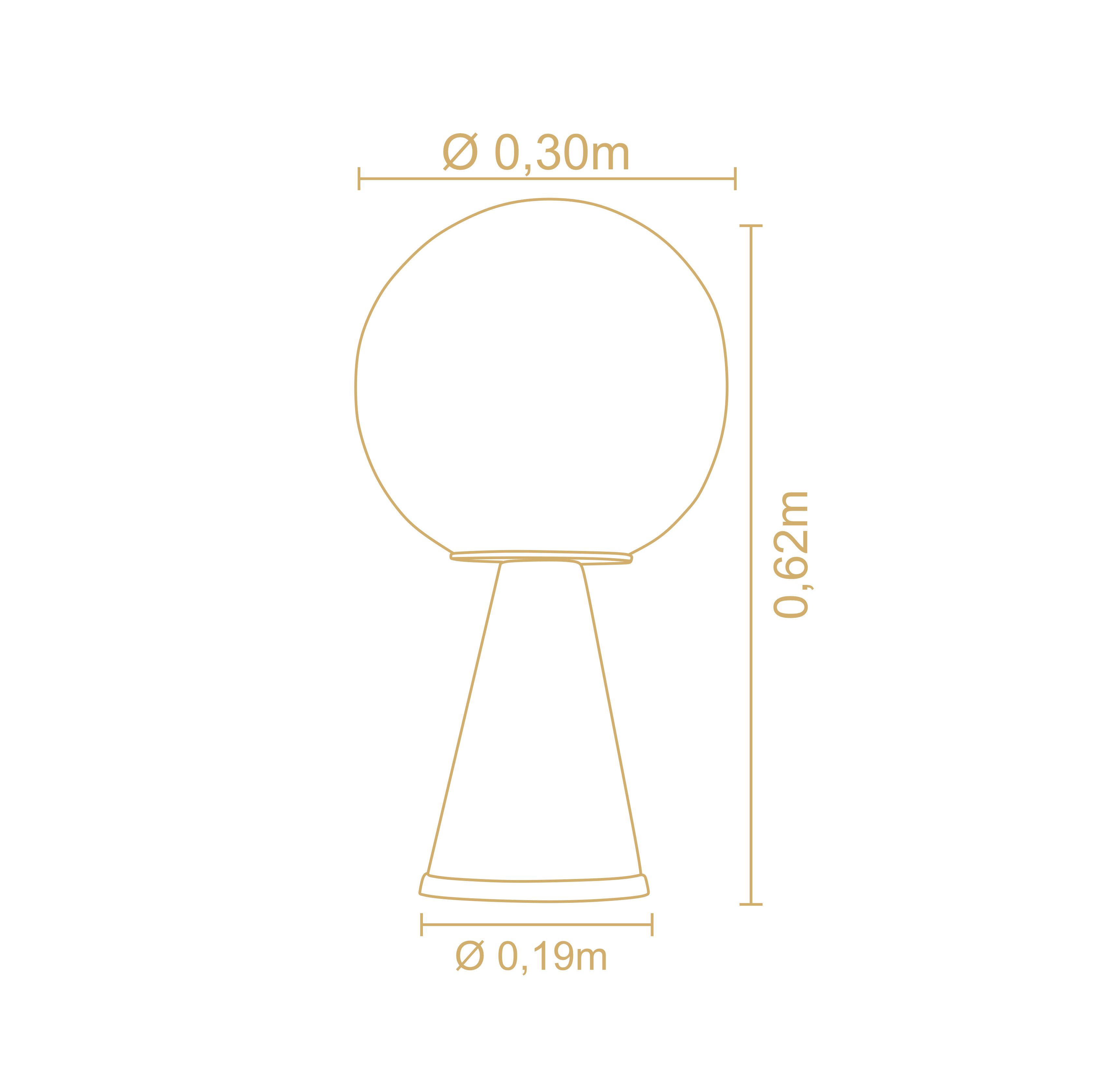 Lampara De Mesa Esfera  3189Ct 3
