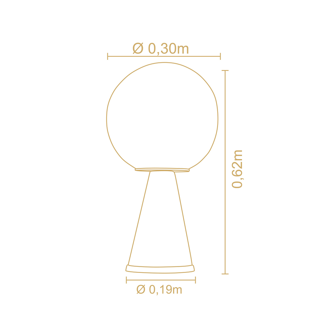 Lampara De Mesa Esfera  3189Ct - Image 3