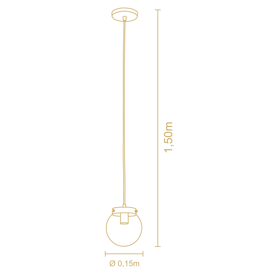 Lampara Colgante Vintage Esfera 15D 3106DR/94 - Image 3