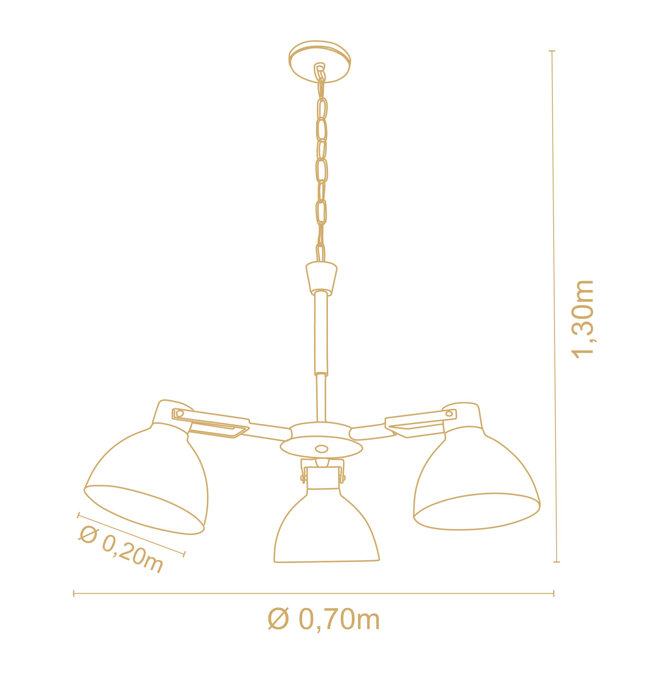 Lampara Colgante Viena 3 Focos 3092 3